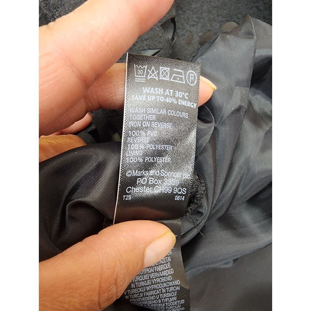 M&S Faux Leather Laser Cut Mini Skirt Y2K S/6 - Picture 13 of 14